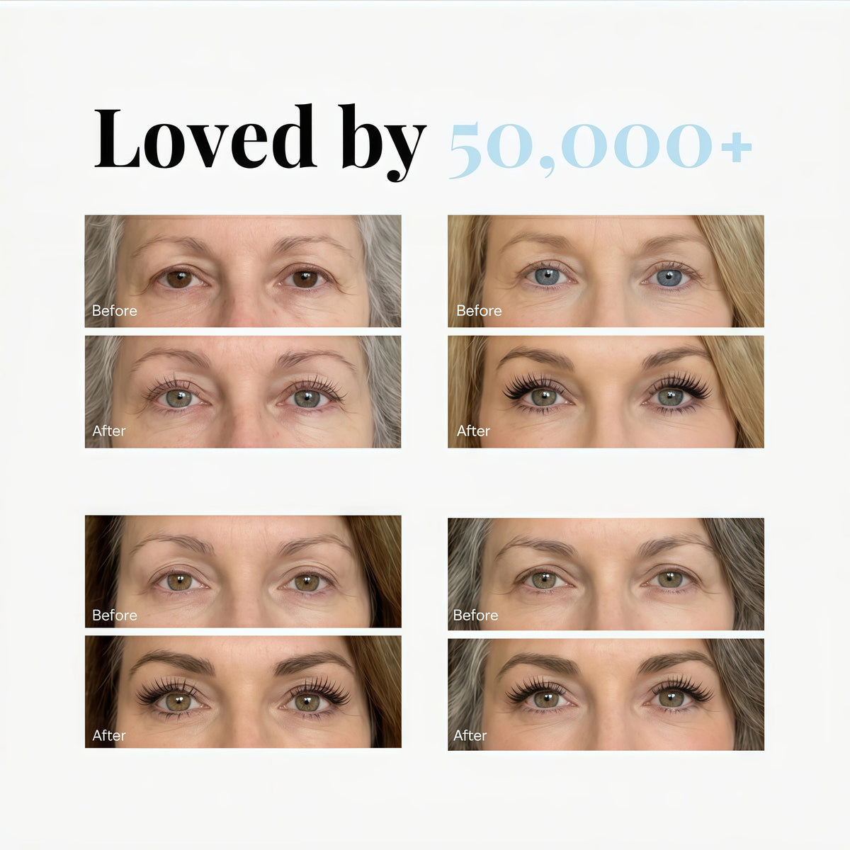 Blushe Lash Serum Mascara, Blush Korean Mascara Volumizing & Lengthening